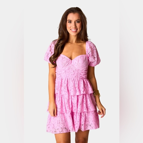 Buddy Love Dresses & Skirts - NEW Buddy Love Pink Lace Dress
